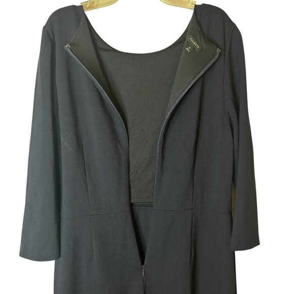 Talbots Navy Grommet Dress w/ Scarf Detail Size 12 - Picture 2 of 12